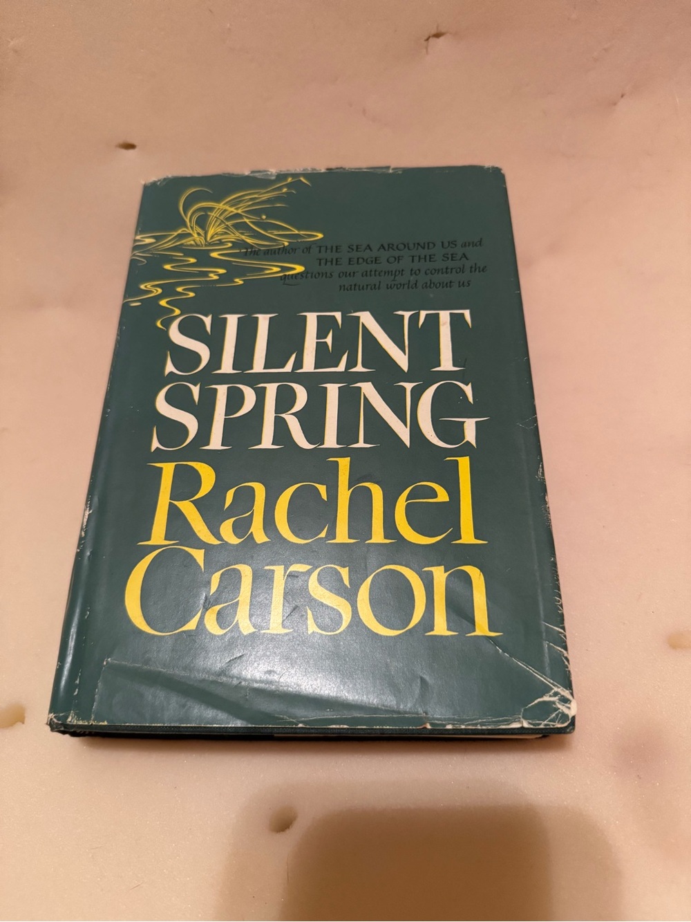 Silent Spring Hardcover Book by Rachel Carson - Teal and Yellow